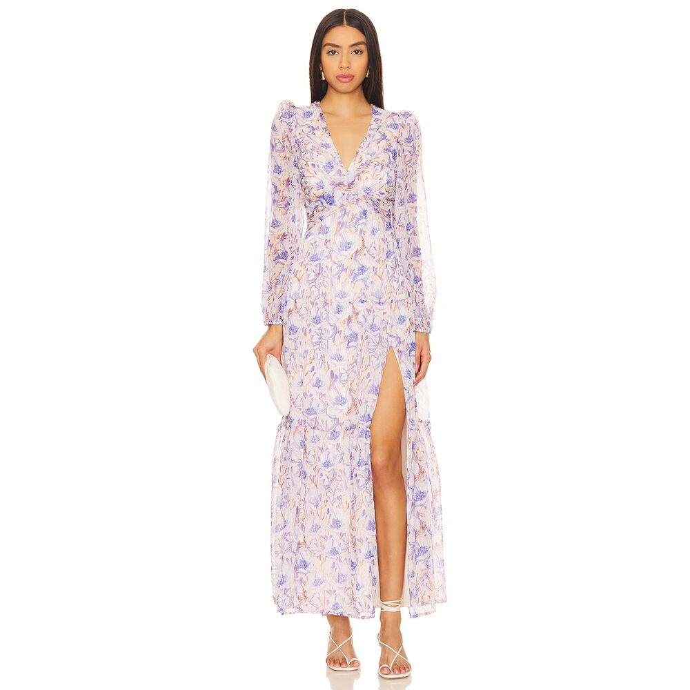ASTR THE LABEL‎ Sedona Chiffon Floral Maxi Dress Medium
